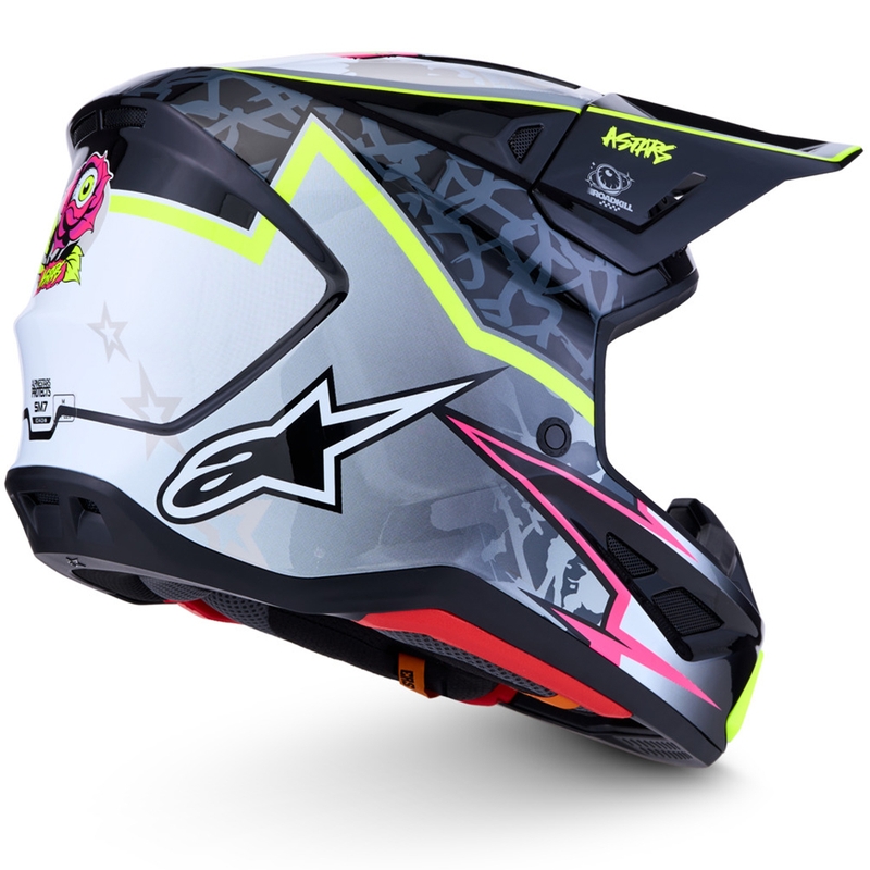 Motociklistična čelada Alpinestars Supertech S-M7 Blaster sivo-fluo rumena