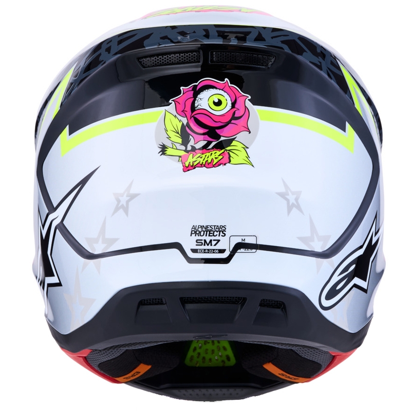 Motociklistična čelada Alpinestars Supertech S-M7 Blaster sivo-fluo rumena