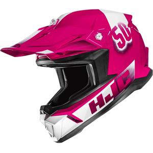 Otroška motokros čelada HJC Y50 roza-bela