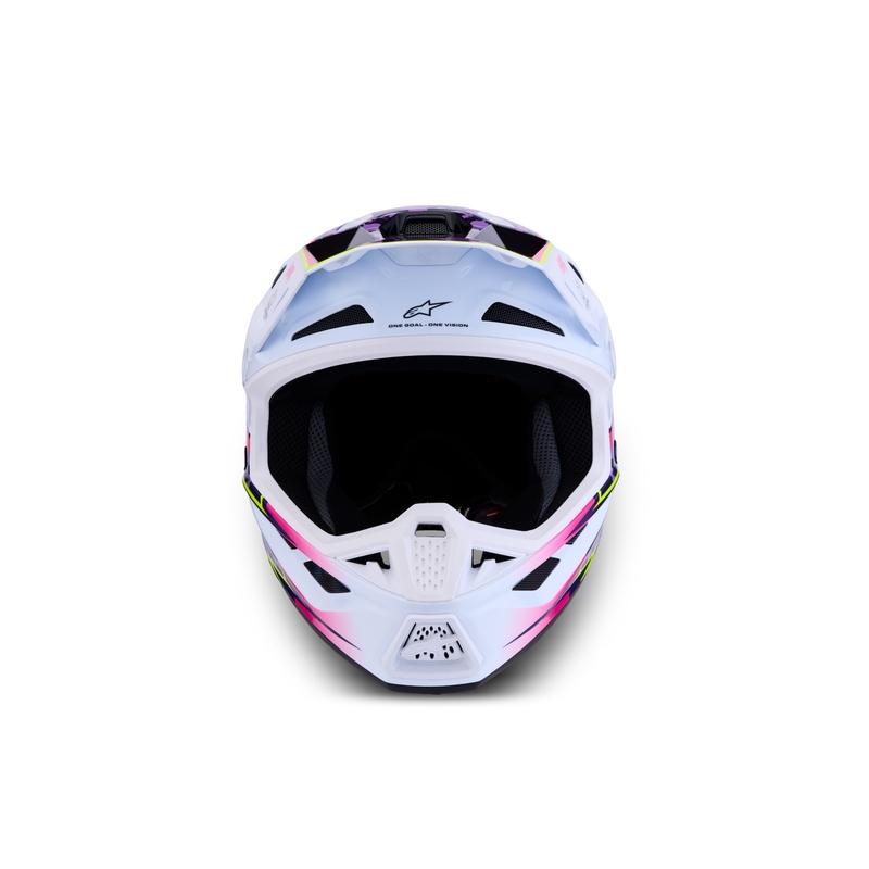 Alpinestars Supertech S-M7 Blaster motoristična motokros čelada vijolično-bela