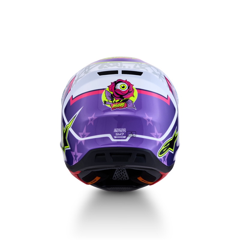 Alpinestars Supertech S-M7 Blaster motoristična motokros čelada vijolično-bela