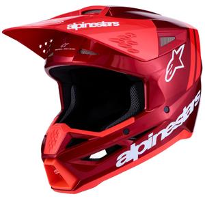 Alpinestars S-M3 Radium fluo rdeče-bela motokros čelada
