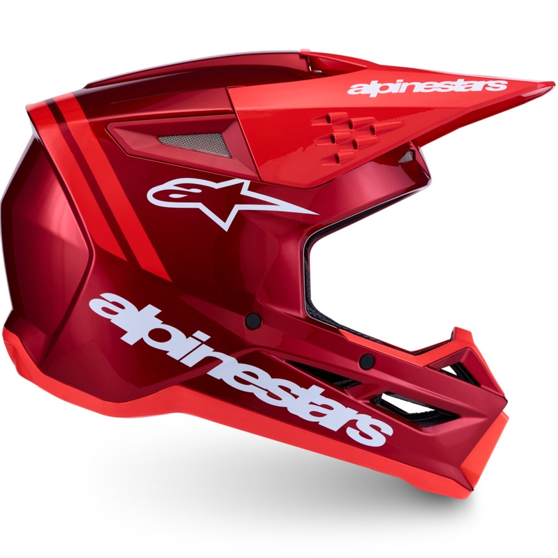 Alpinestars S-M3 Radium fluo rdeče-bela motokros čelada