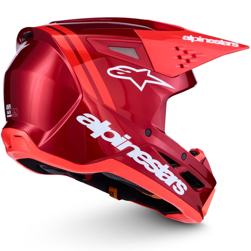 Alpinestars S-M3 Radium fluo rdeče-bela motokros čelada