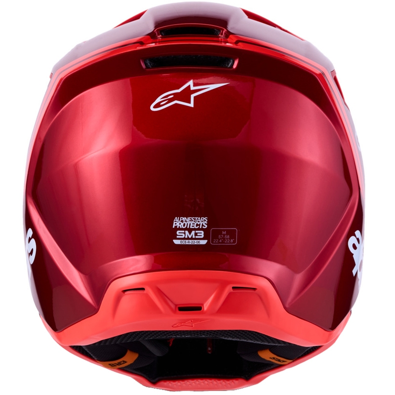 Alpinestars S-M3 Radium fluo rdeče-bela motokros čelada