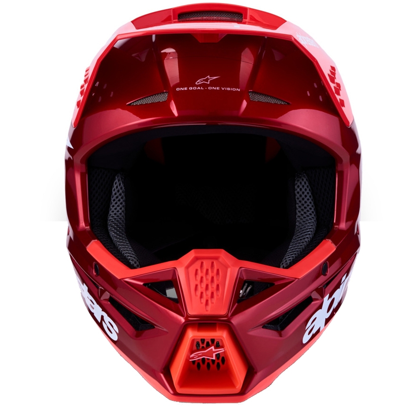 Alpinestars S-M3 Radium fluo rdeče-bela motokros čelada