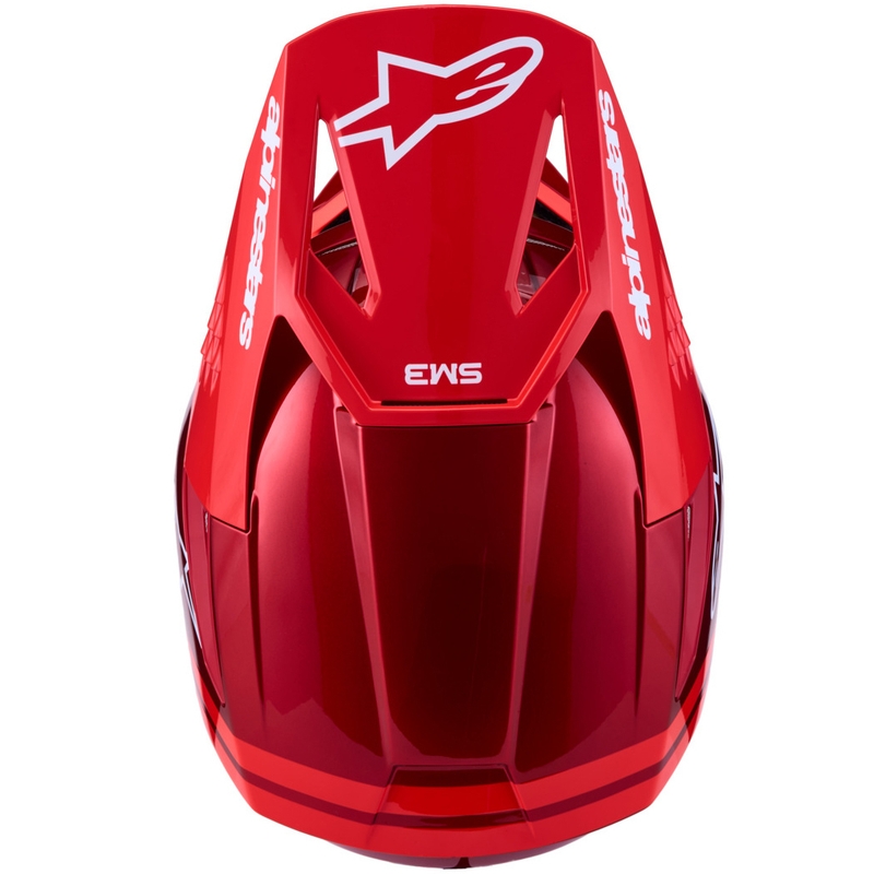 Alpinestars S-M3 Radium fluo rdeče-bela motokros čelada