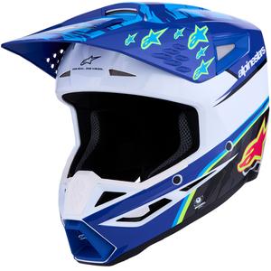 Čelada za motokros Alpinestars S-M3 Falcon modro-belo-črna
