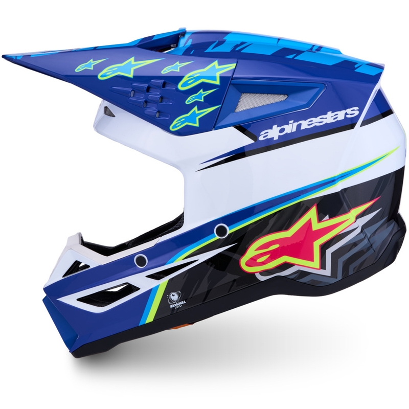 Čelada za motokros Alpinestars S-M3 Falcon modro-belo-črna