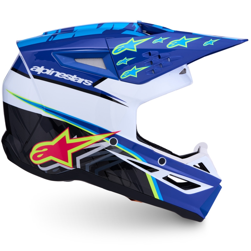 Čelada za motokros Alpinestars S-M3 Falcon modro-belo-črna