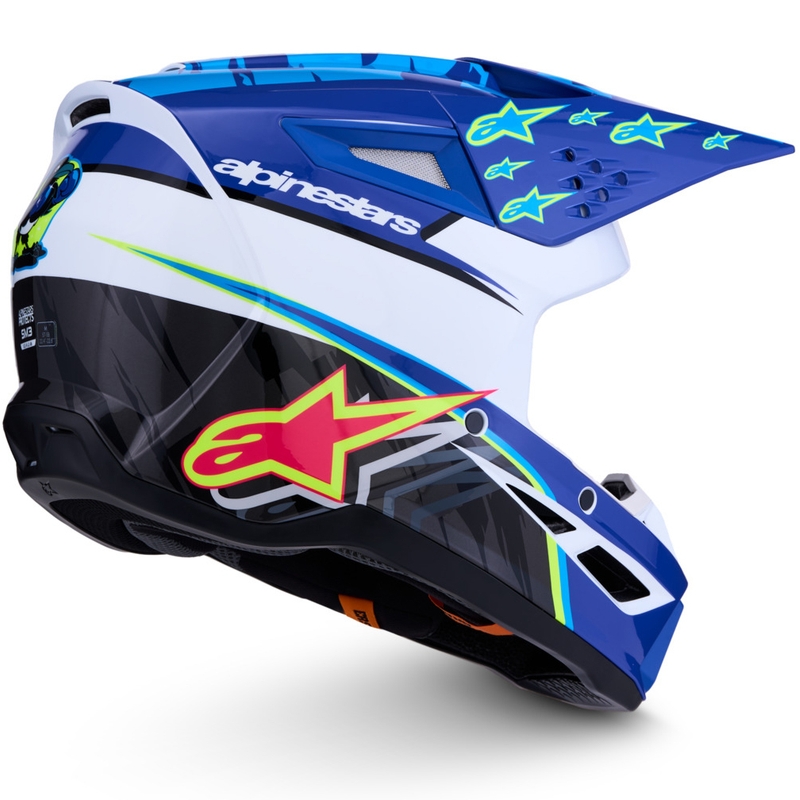 Čelada za motokros Alpinestars S-M3 Falcon modro-belo-črna
