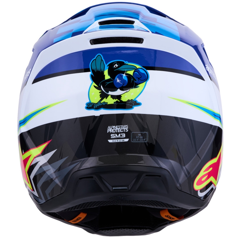 Čelada za motokros Alpinestars S-M3 Falcon modro-belo-črna