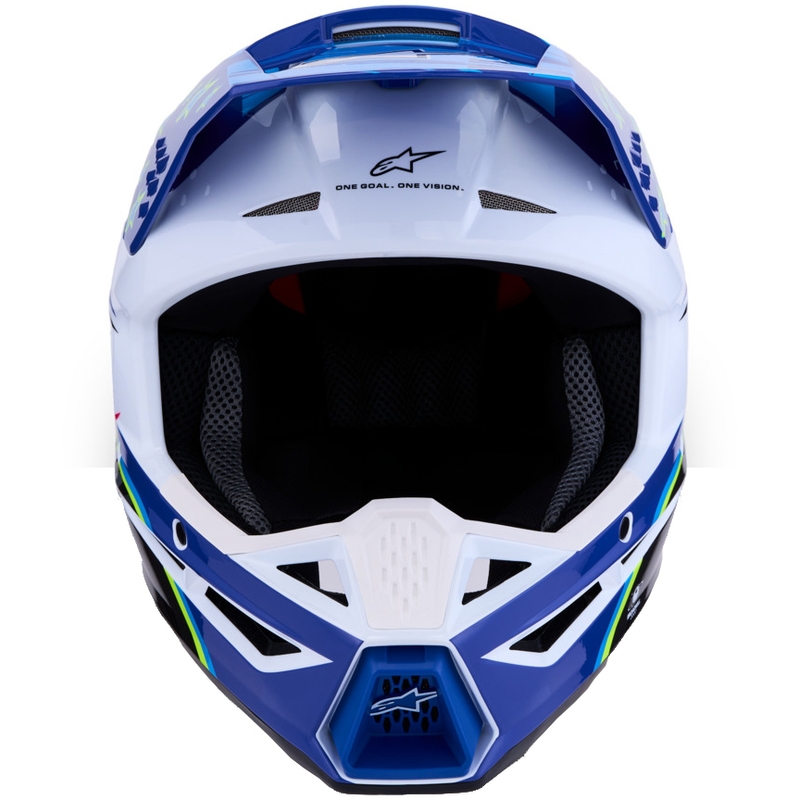Čelada za motokros Alpinestars S-M3 Falcon modro-belo-črna