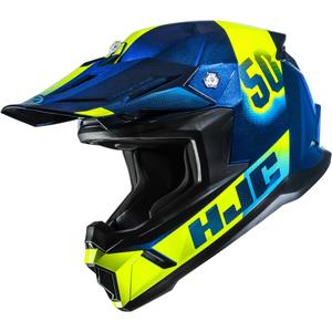 Motokros čelada HJC C50 Dash MC2 modro-fluo rumena