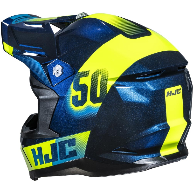 Motokros čelada HJC C50 Dash MC2 modro-fluo rumena