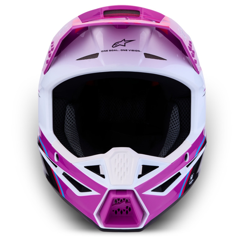 Otroška motokros čelada Alpinestars S-M3 Falcon vijolično-belo-črna
