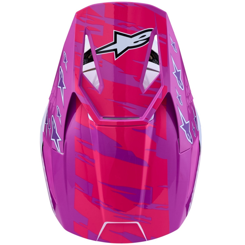 Otroška motokros čelada Alpinestars S-M3 Falcon vijolično-belo-črna