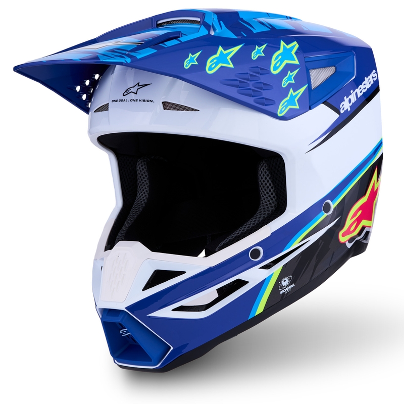 Otroška motokros čelada Alpinestars S-M3 Falcon modro-belo-črna
