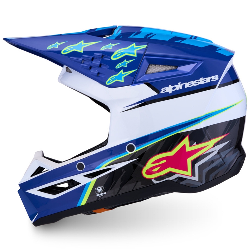 Otroška motokros čelada Alpinestars S-M3 Falcon modro-belo-črna