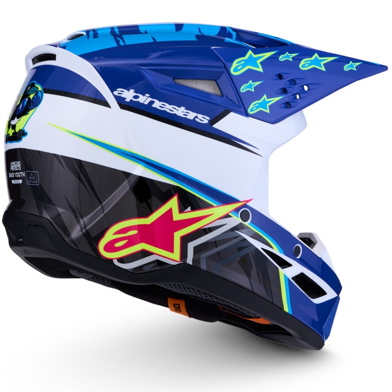 Otroška motokros čelada Alpinestars S-M3 Falcon modro-belo-črna