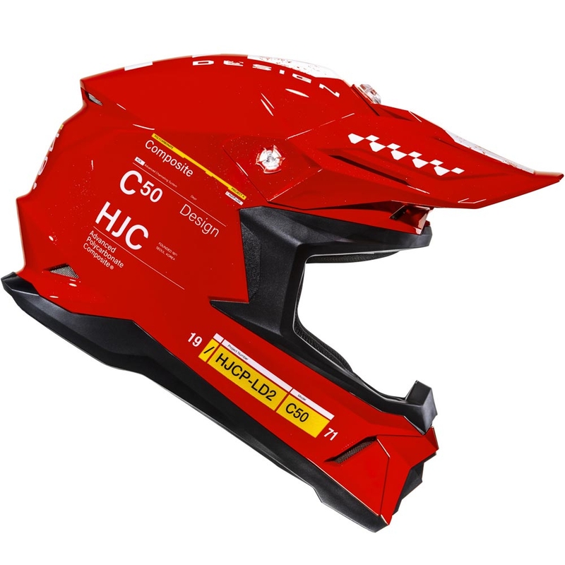 HJC C50 Tagg MC1 motokros čelada rdeča