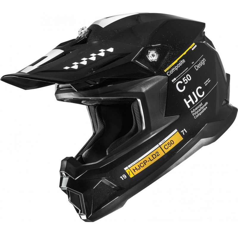 Motokros čelada HJC C50 Tagg MC5 črne barve