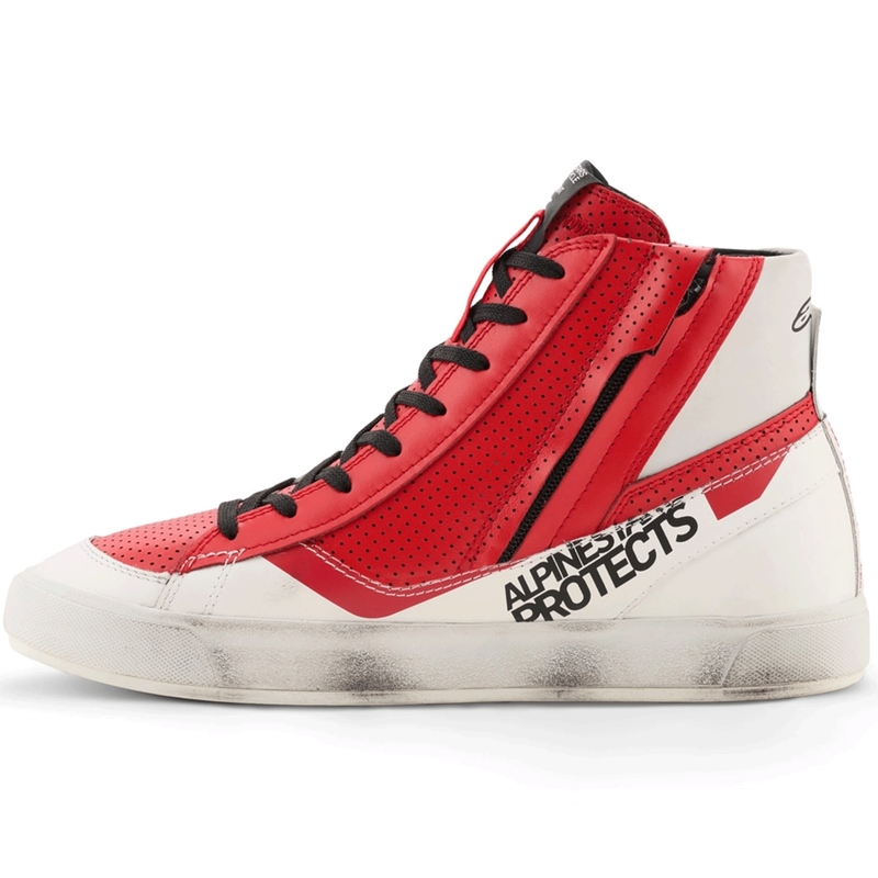 Moto škornji Alpinestars Stated Flair belo-rdeči