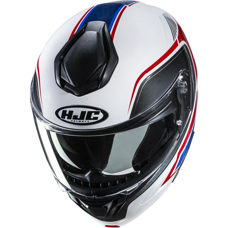 Motoristična čelada HJC C92 Ragna MC21 z nagibom, belo-rdeče-modra