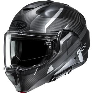 Motoristična čelada HJC F100 Carbon Askan MC5SF črno-sivo-srebrna