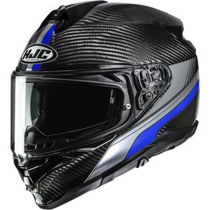 HJC F72 Carbon Eos MC2 motoristična čelada z integriranim obrazom črno-modra