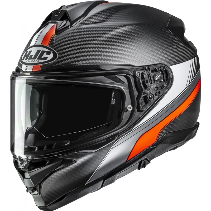 Motoristična čelada HJC F72 Carbon Eos MC6HSF črno-oranžna