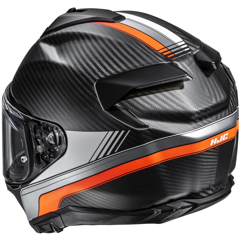 Motoristična čelada HJC F72 Carbon Eos MC6HSF črno-oranžna
