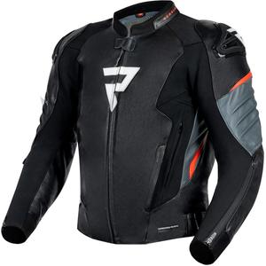 Rebelhorn Veloce Black-Fluo Red usnjena motoristična jakna