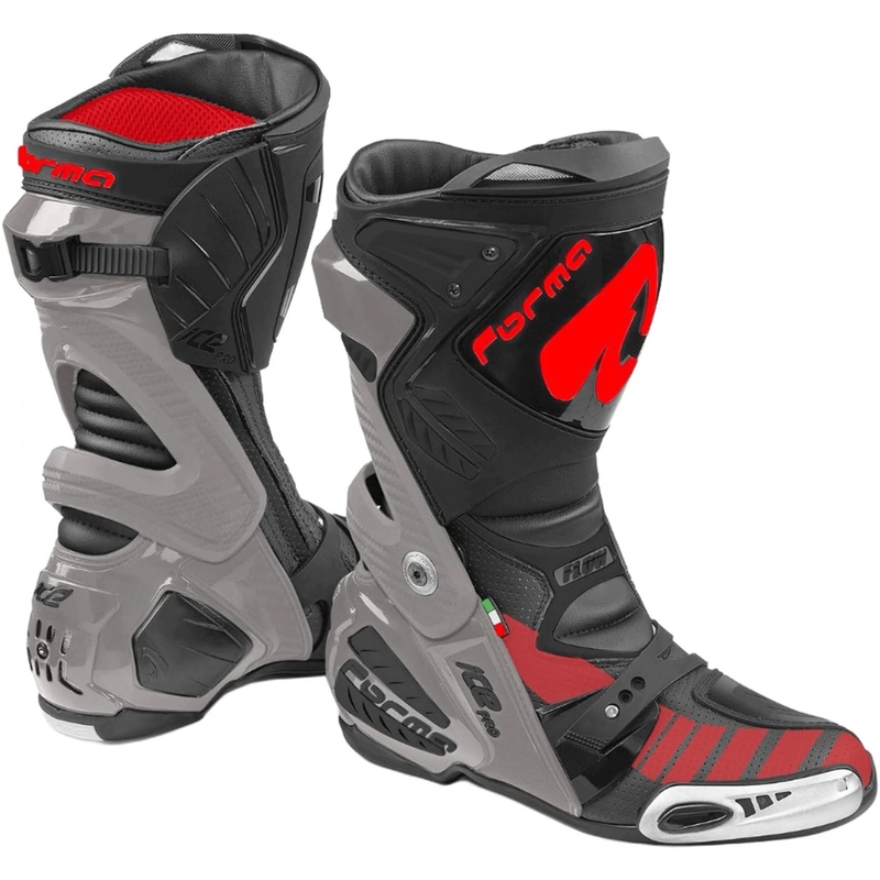 Motoristični škornji Forma Ice Pro Flow sivo-črno-rdeči