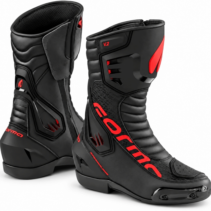 Motoristični škornji Forma Freccia EVO V.2 črno-rdeči
