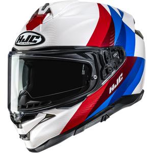 Motoristična čelada HJC F72 Racero MC21 z integriranim obrazom, belo-rdeče-modra
