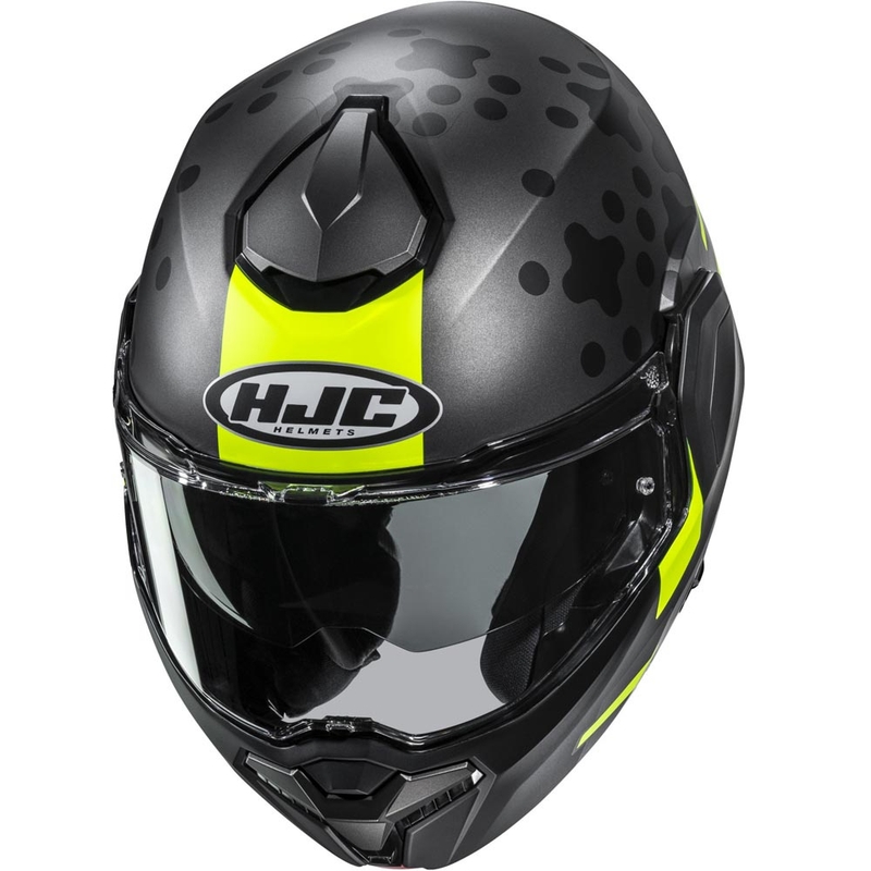 Motoristična čelada HJC i101 Astel MC3HSF črno-sivo-fluo rumena