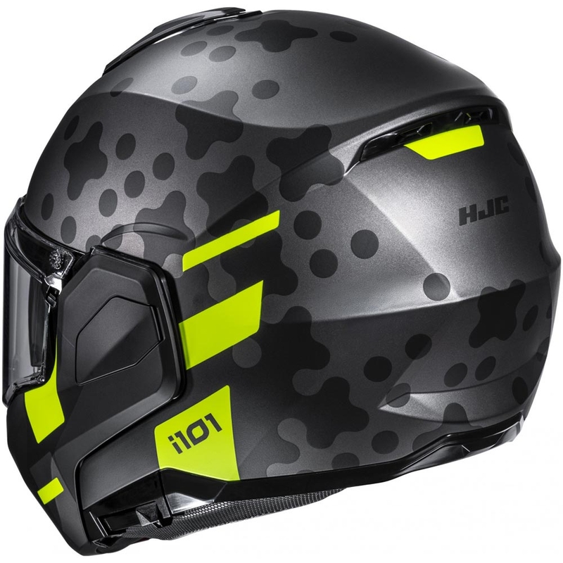 Motoristična čelada HJC i101 Astel MC3HSF črno-sivo-fluo rumena