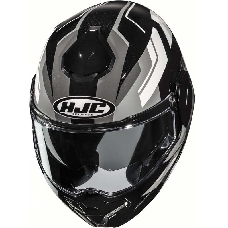 Motoristična čelada HJC i101 Krone MC5 z nagibom, črno-sivo-bela