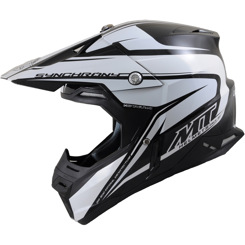 Motokros čelada MT Synchrony Duality black/white