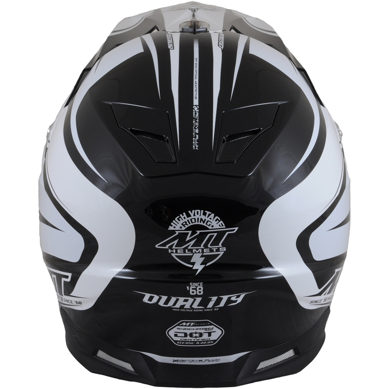 Motokros čelada MT Synchrony Duality black/white