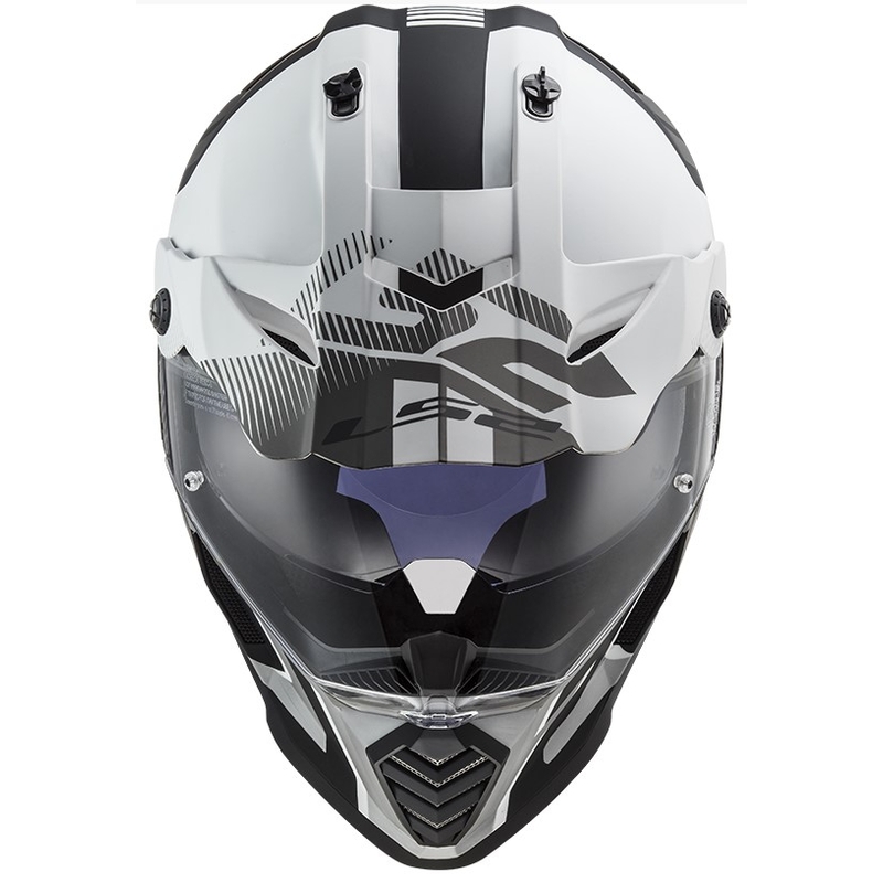 Enduro čelada LS2 MX436 Pioneer EVO Evolve bela-siva-črna razprodaja