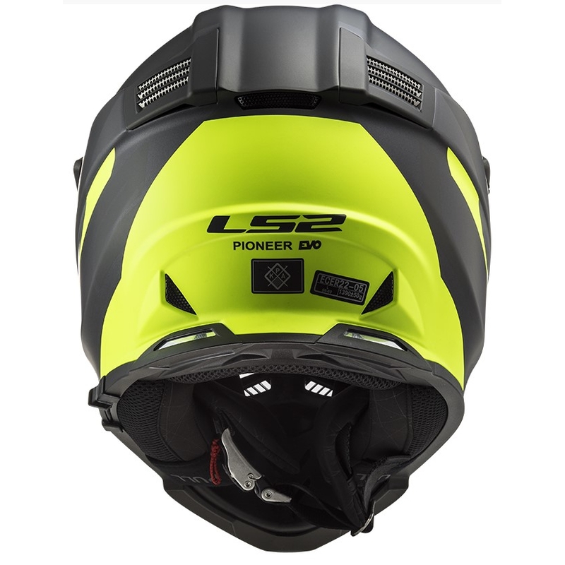 Enduro čelada LS2 MX436 Pioneer EVO Router črno-rumena