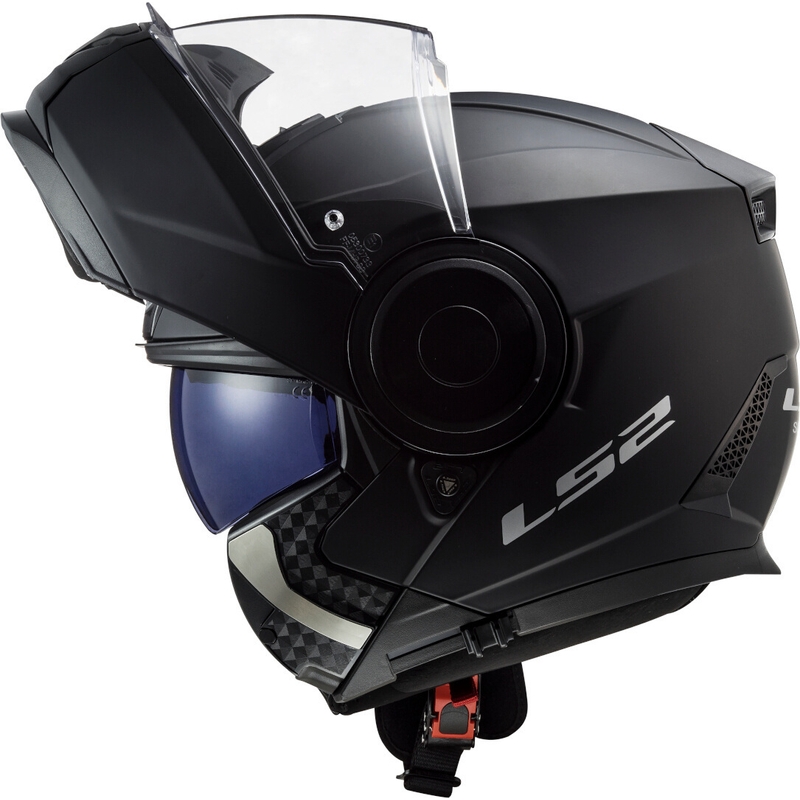 LS2 FF902 Scope Solid Black Matte Flip-up motoristična čelada