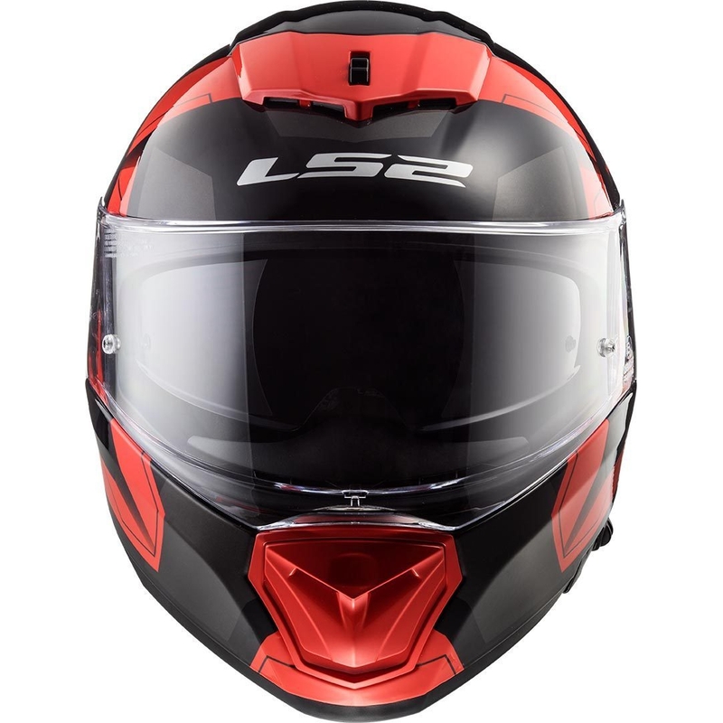 LS2 FF390 Breaker Physics črno-rdeča integralna motoristična čelada