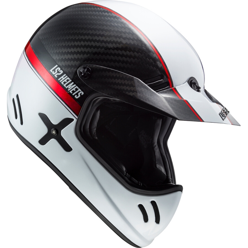 Motokros čelada LS2 MX471 Xtra Yard belo-črno-rdeča