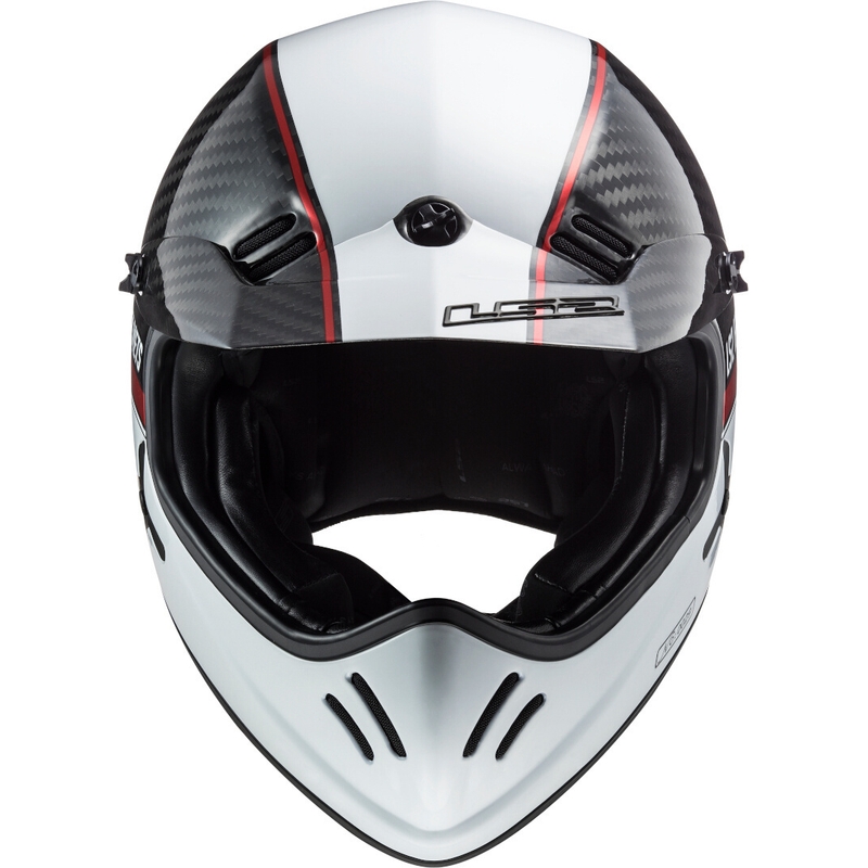 Motokros čelada LS2 MX471 Xtra Yard belo-črno-rdeča