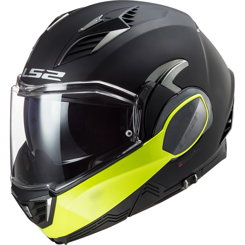 LS2 FF900 Valiant II Hammer black-fluo yellow flip-up motoristična čelada razprodaja