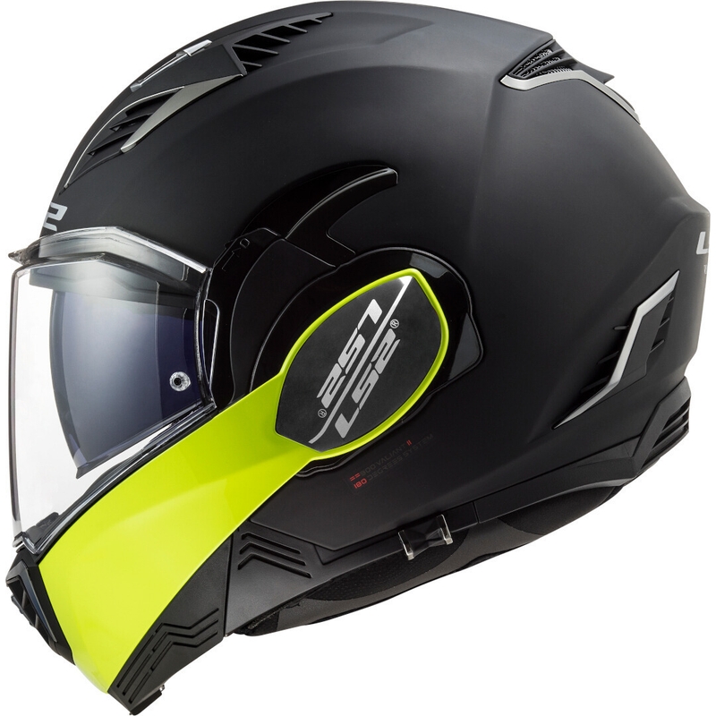 LS2 FF900 Valiant II Hammer black-fluo yellow flip-up motoristična čelada razprodaja