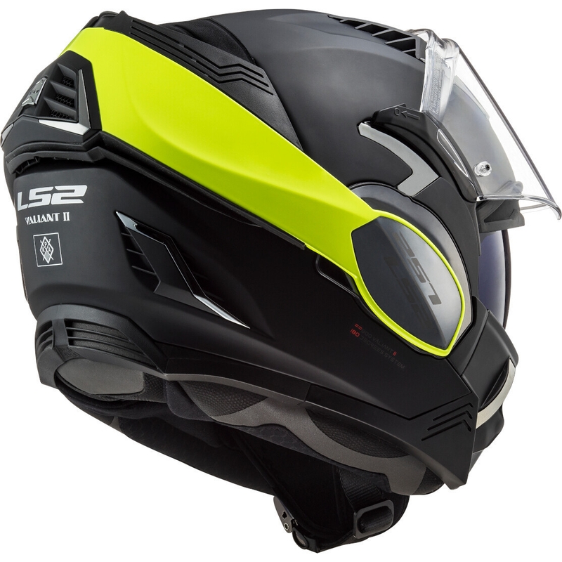 LS2 FF900 Valiant II Hammer black-fluo yellow flip-up motoristična čelada razprodaja